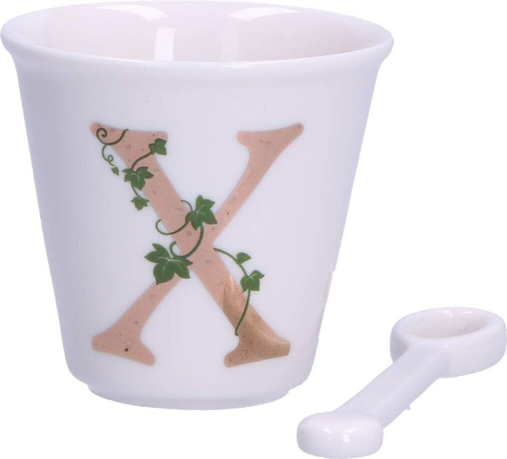 La Porcellana Bianca Tasse mit Löffel 75 ml Muster x P00450015X