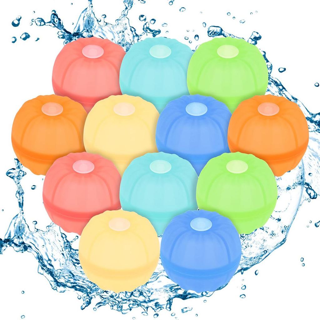 12er Set wiederverwendbare Wasserballons aus Silikon, Produktbild 
