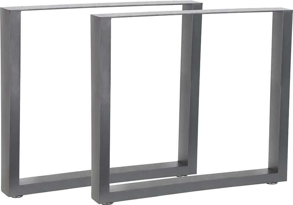 Gambe Tavolo 80x72 Industriali Grigio | DIY Acciaio Piedini Mobili