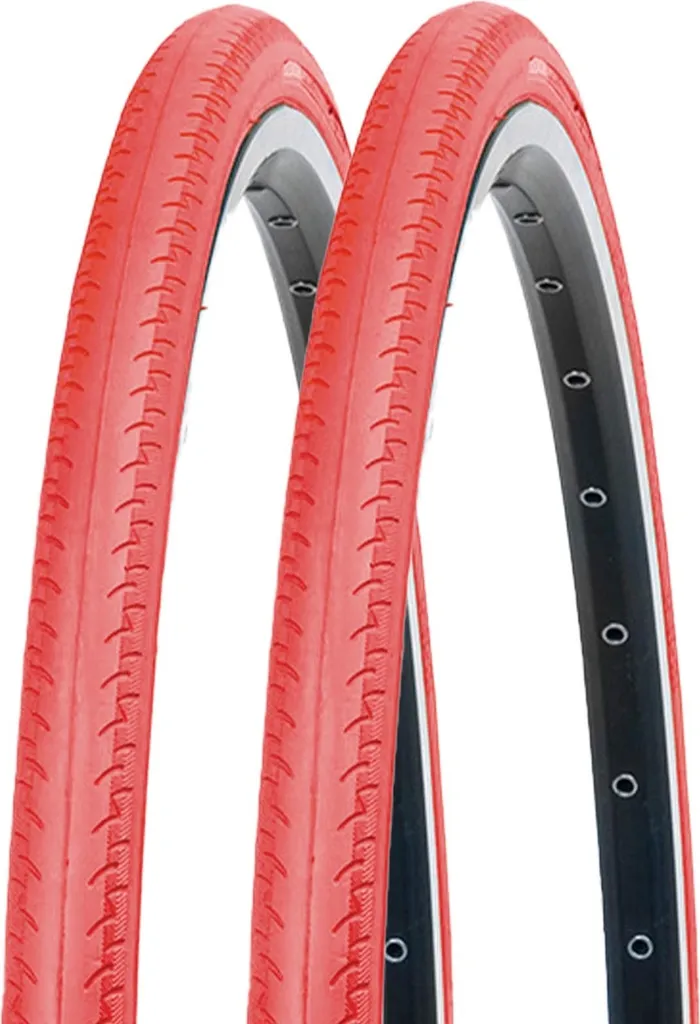 Pneus Kenda Kontender K-196 Rouges 700x26c : Endurance et haute visibilité