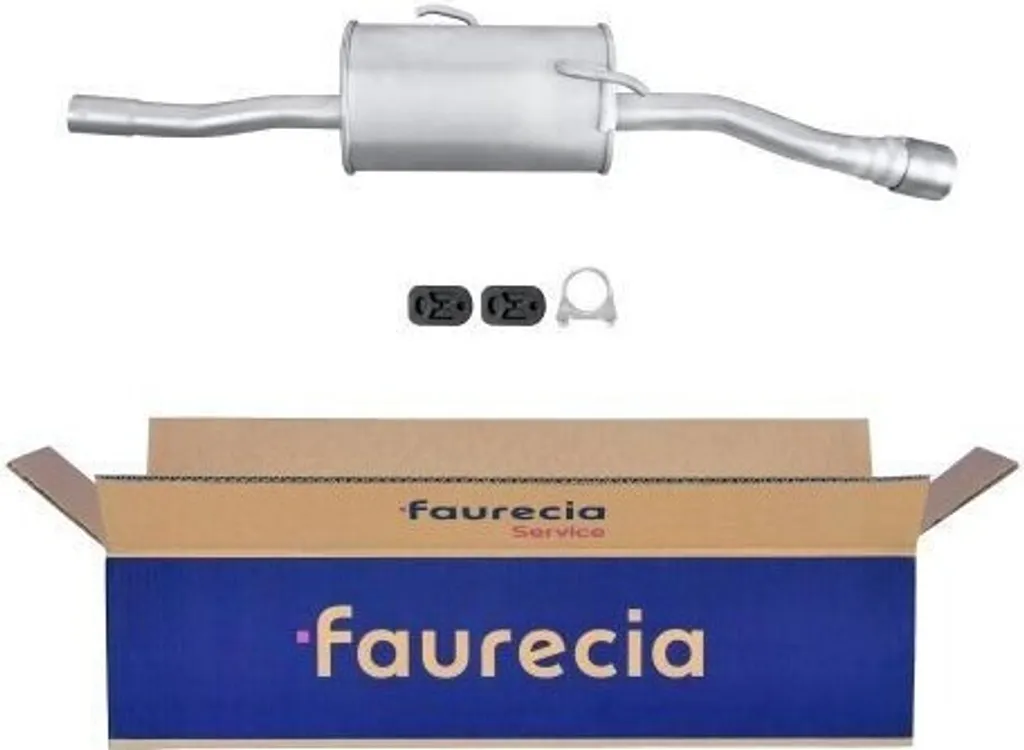 Silencieux arrière HELLA 8LD 366 032-101 en acier traité pour 206 2/3
