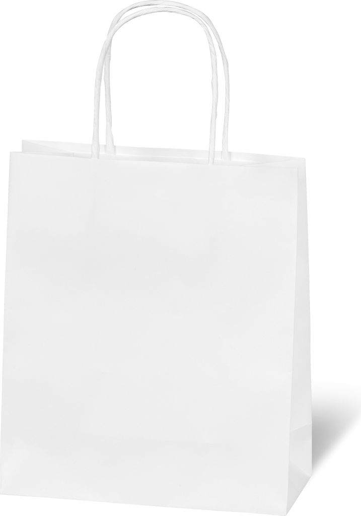 Tasche - Kraftpapier - 18x21x8 cm - BSB - weiß