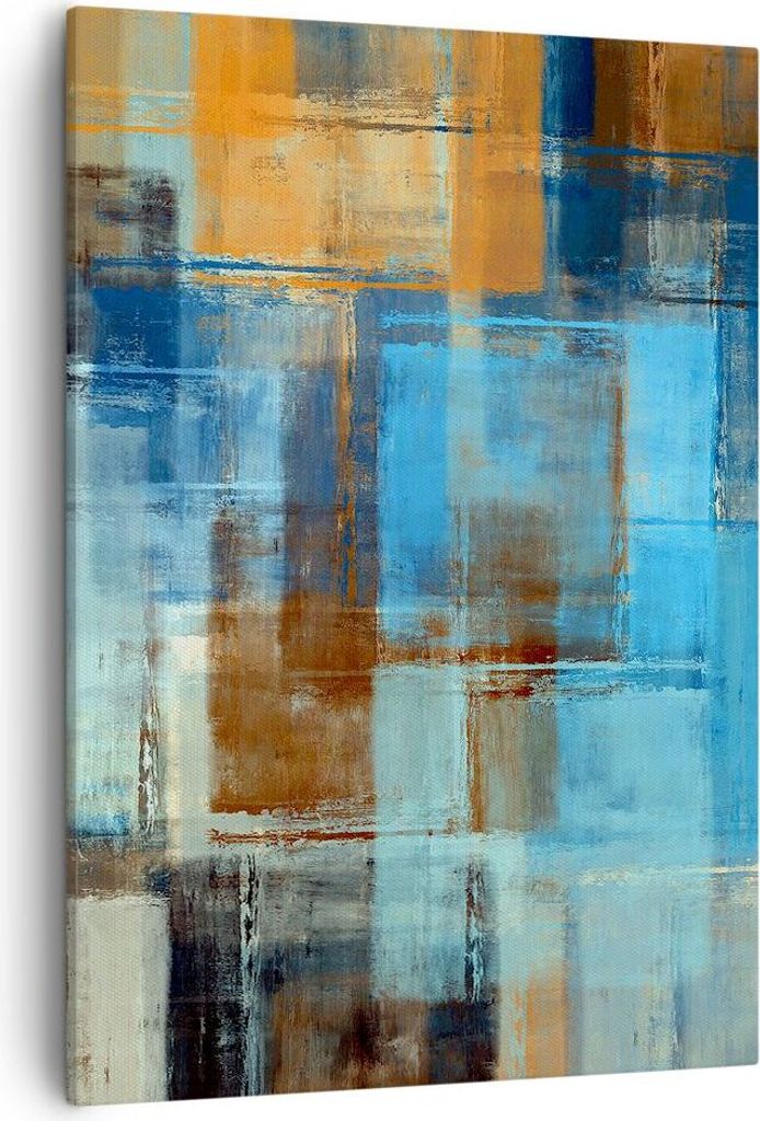 Bild auf Leinwand - Leinwandbild - Einteilig - Abstraktion modern - 50x70cm - Wand Bild - Wanddeko - Wandbilder - Leinwanddruck - Wanddekoration - ...