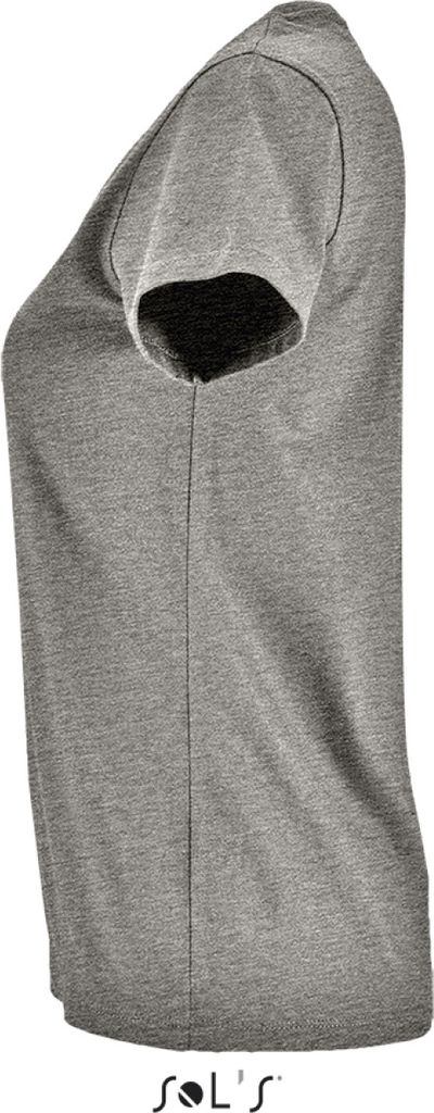 SOLs 02080 | Damen Round Neck Fitted T-Shirt Imperial - Farbe: Grey Melange - Größe: XXL