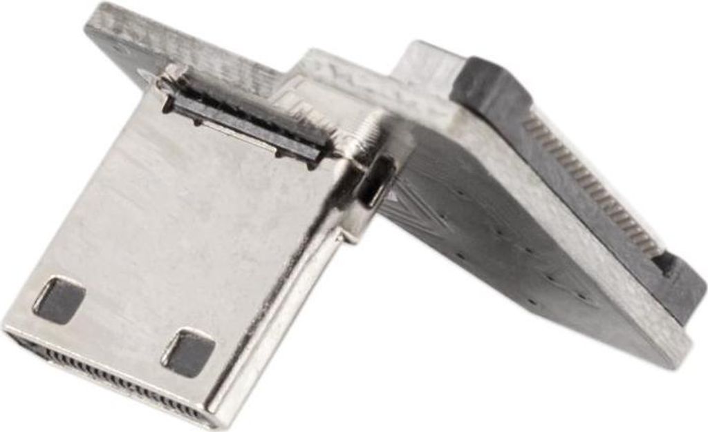 Adapter für DIY HDMI Kabel - Anschluss: Mini Typ C Stecker - Ausführung: nach links gewinkelt