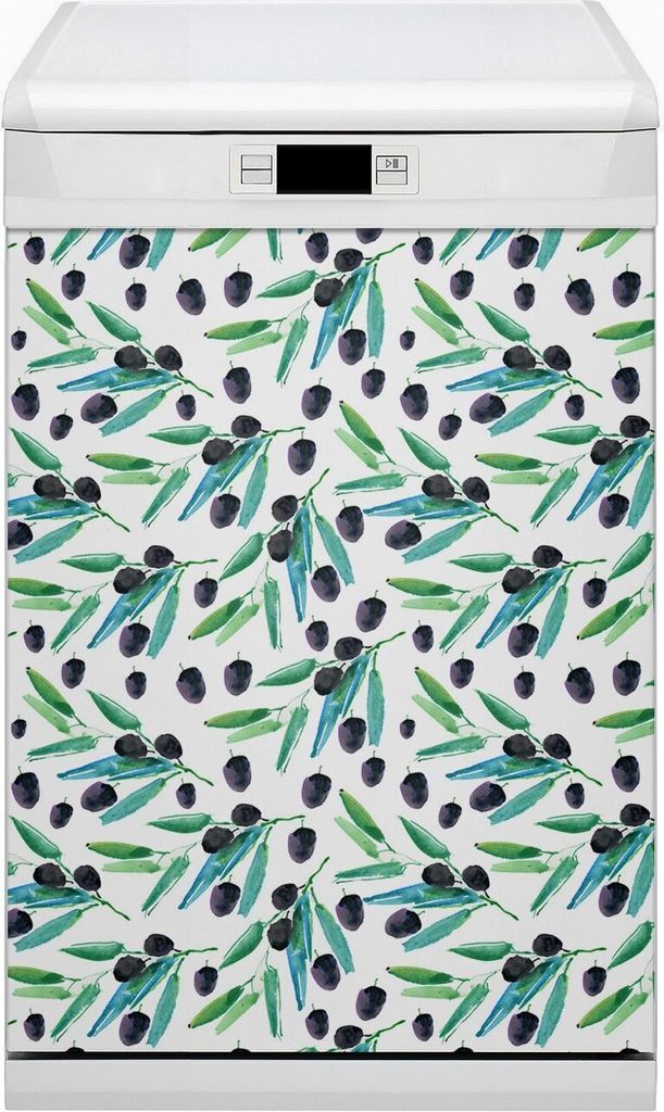 Magnet Folie für Geschirrspüler Küche Magnetmatte 45x80 cm Nachbildung Geschirrspüle - Oliven