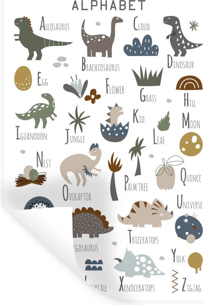 MuchoWow Wandtattoo Wandsticker Wandaufkleber Dinosaurier - Kinderzimmer - Tyrannosaurus - Jungen - Mädchen - Kinder 20x30 cm Selbstklebend und ...