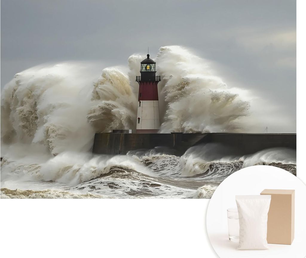 Fototapete - Wandbilder für Wohnzimmer - 104x70 cm - Dekorative Wandfolie - Modernes Design für Wanddekoration - Tapeten für Innenräume - Meere...