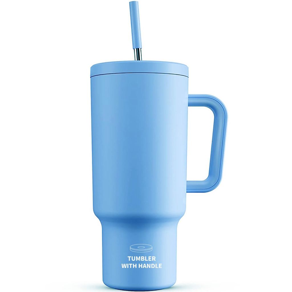 Thermobecher extra groß - Dichteschutz, doppelwandig isoliert für Warmes/Kaltes Mit komfortabler Grip - Ideal für Alltag, Outdoor & Reisen