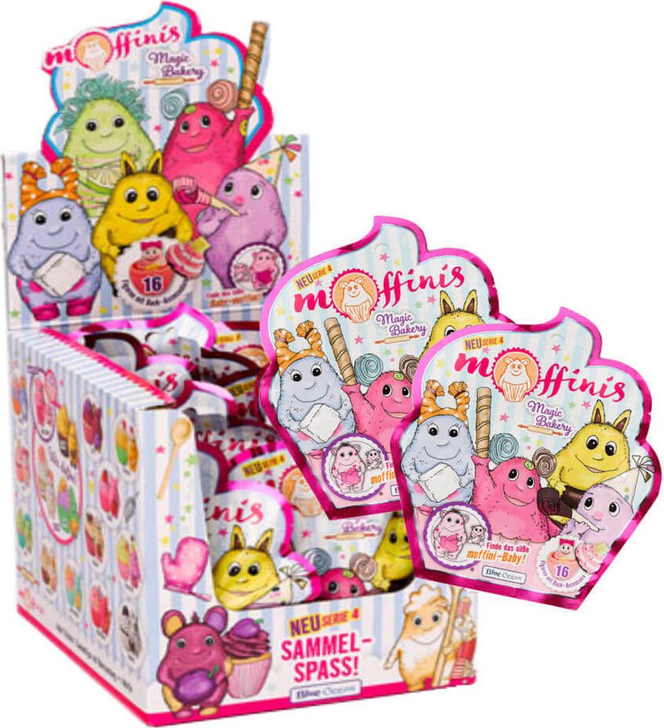 Blue Ocean Moffinis Sammelfiguren Serie 4 - Moffini Muffin Monster - 1 Display (18 Tüten)