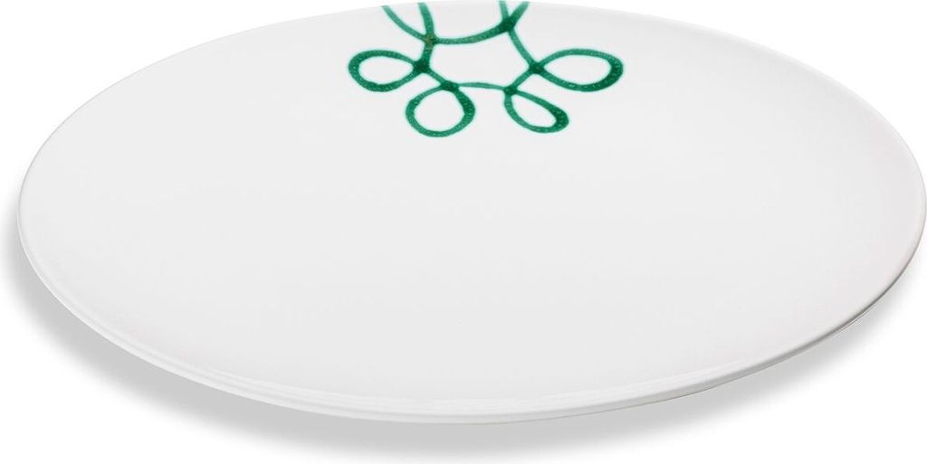 Gmundner Keramik Pur Geflammt Grün Platte oval 33x26cm