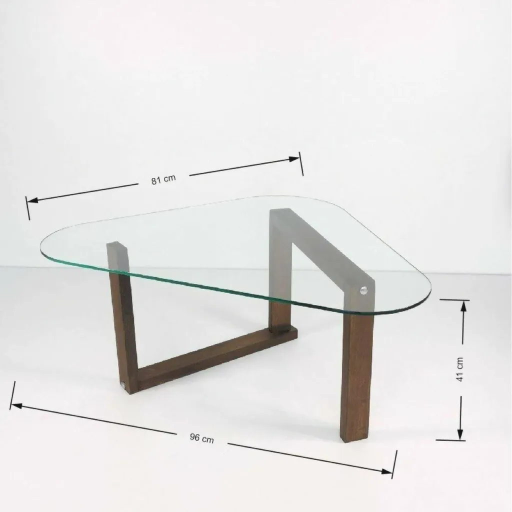 Table Basse Design Eufrasia en Bois Noyer Marron pour Salon Moderne - 3