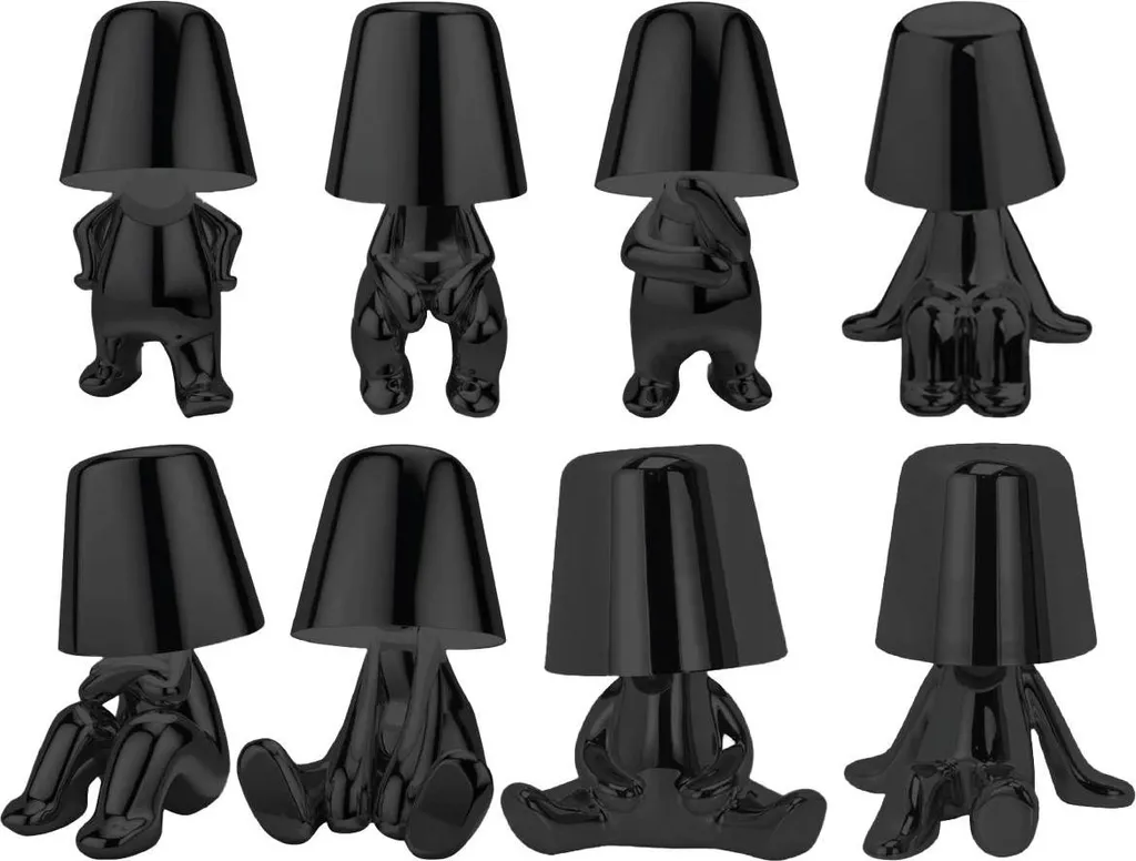 Lampe de Table Sans Fil Noire Luxe Bins Brother : Éclairage Flexible x8
