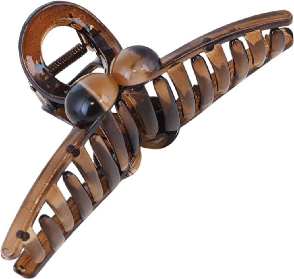 Große braune Haarspange xl 12x5 cm