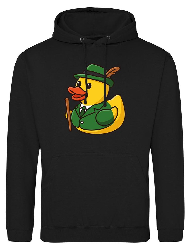 Huuraa Uni Hoodie Quietscheente Schützenbruder Gummiente Schützenfest 3XL Deep Black Vegan Sweatshirt Geschenkidee
