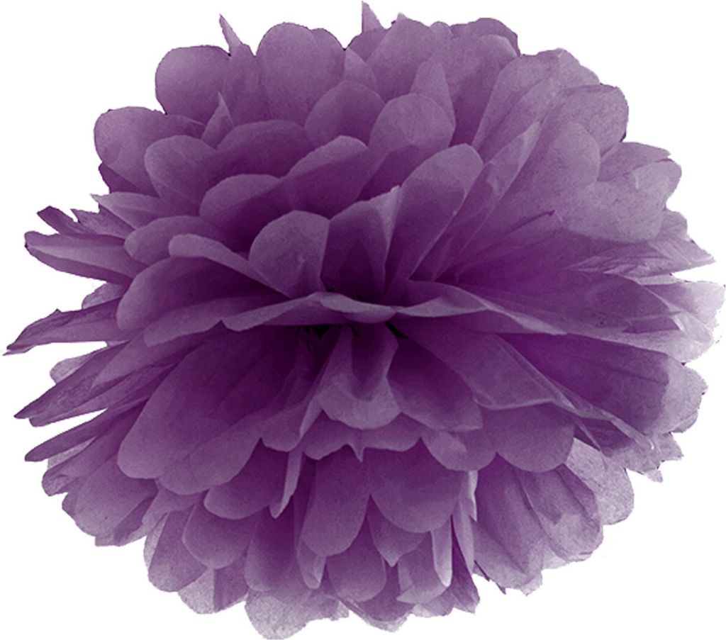 Pompom lila aus Seidenpapier, Ø 35cm