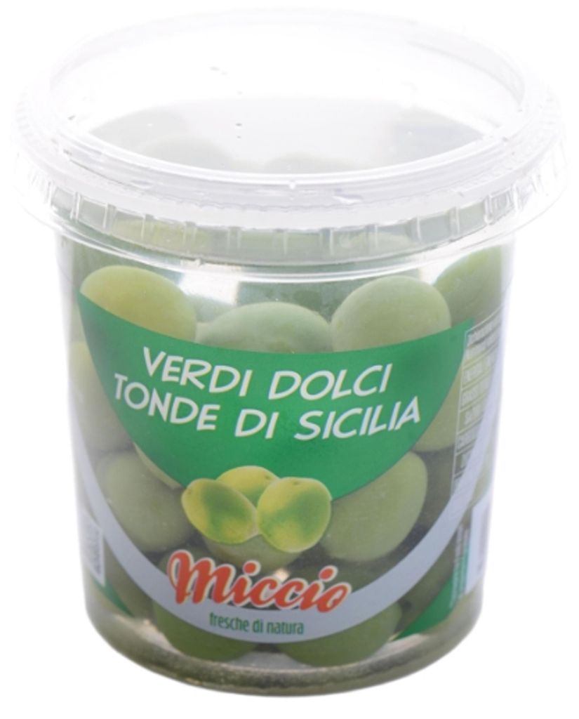 Olives vertes géantes de Grèce, marque Miccio, 200 g Image du produit 