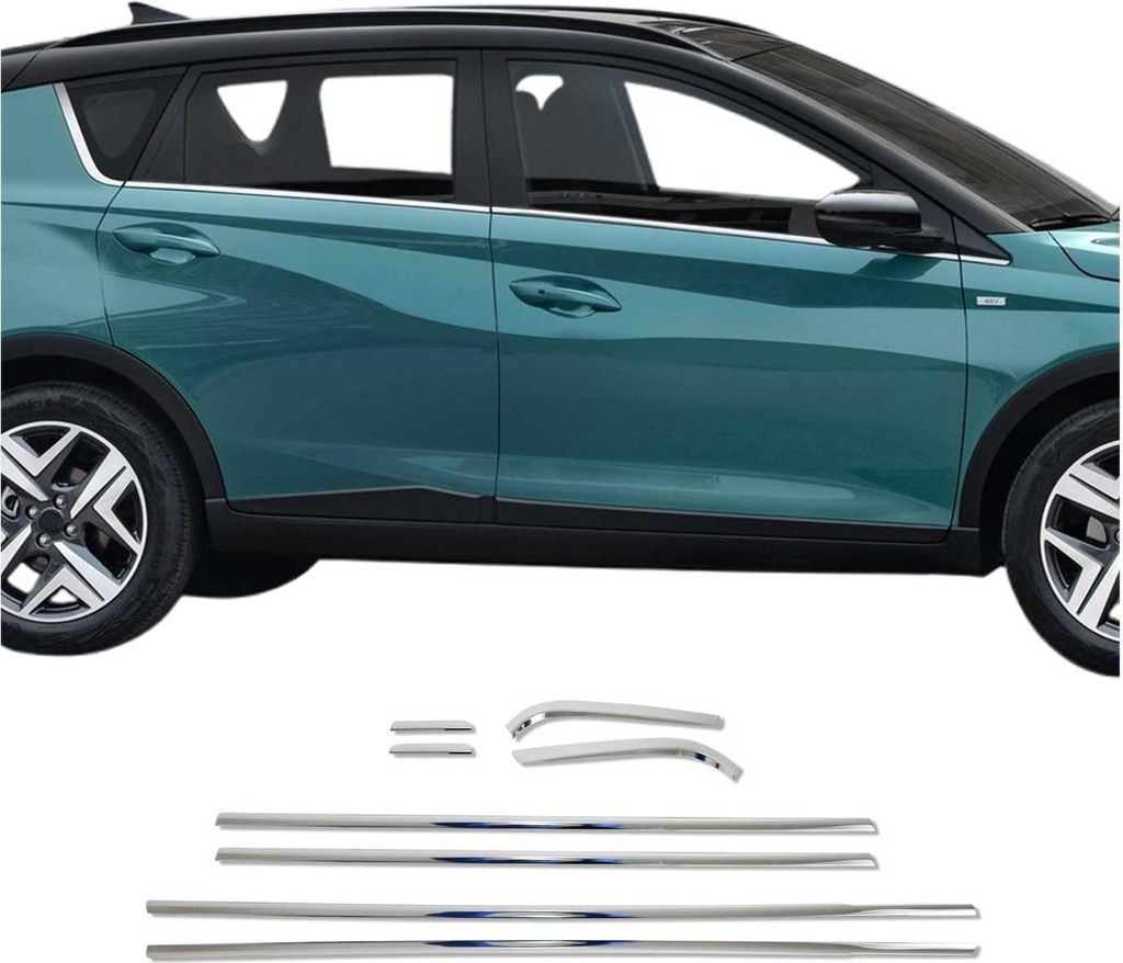 Listwy okienne do Hyundai Bayon 2021-2025 stal nierdzewna Zdjęcie produktu 