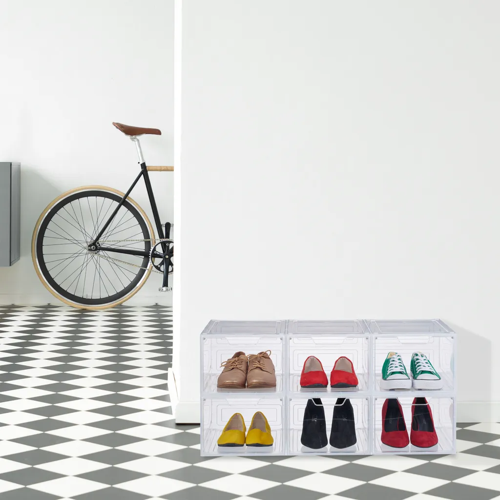 Organiser ses chaussures dans le dressing : set de 6 boîtes modulables