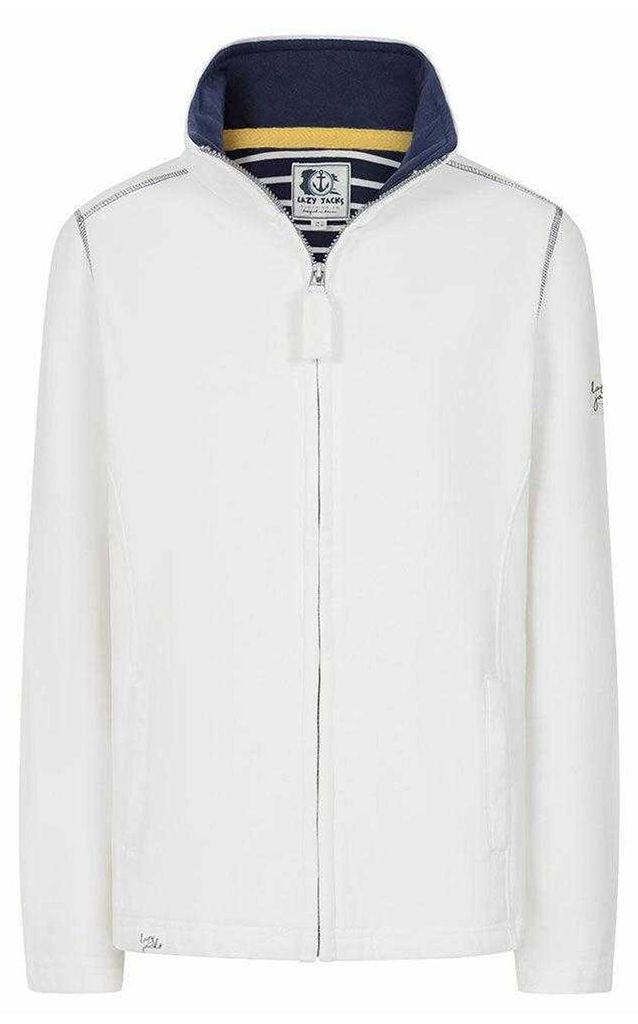 Lazy Jacks - Jacke für Damen, Durchgehender Reißverschluss LJ527 (44 DE) (Weiß)