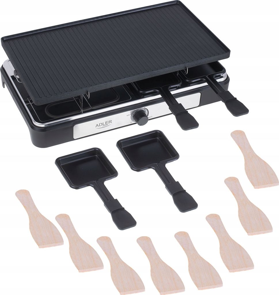 ADLER ELEKTRICKÝ GRIL 4 v 1 Raclette 1400W 8 osôb Obrázok produktu 7
