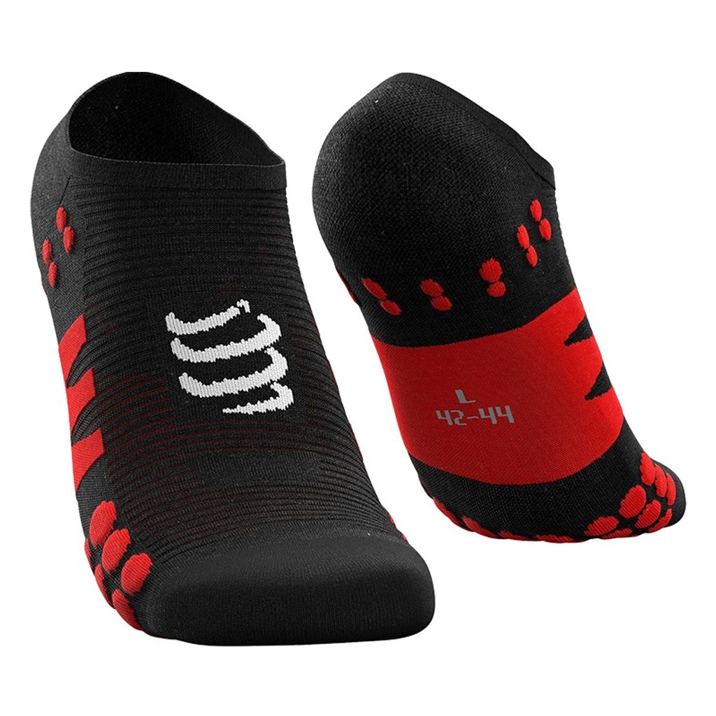 Compressport No Show Black/Red T3 Laufsocken