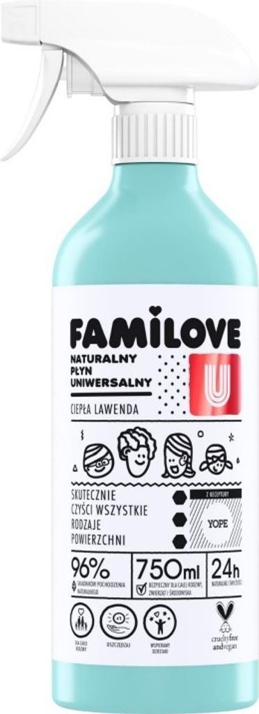 YOPE All-Purpose Cleaner 96% Natural Ingredients FAMILOVE 750ml