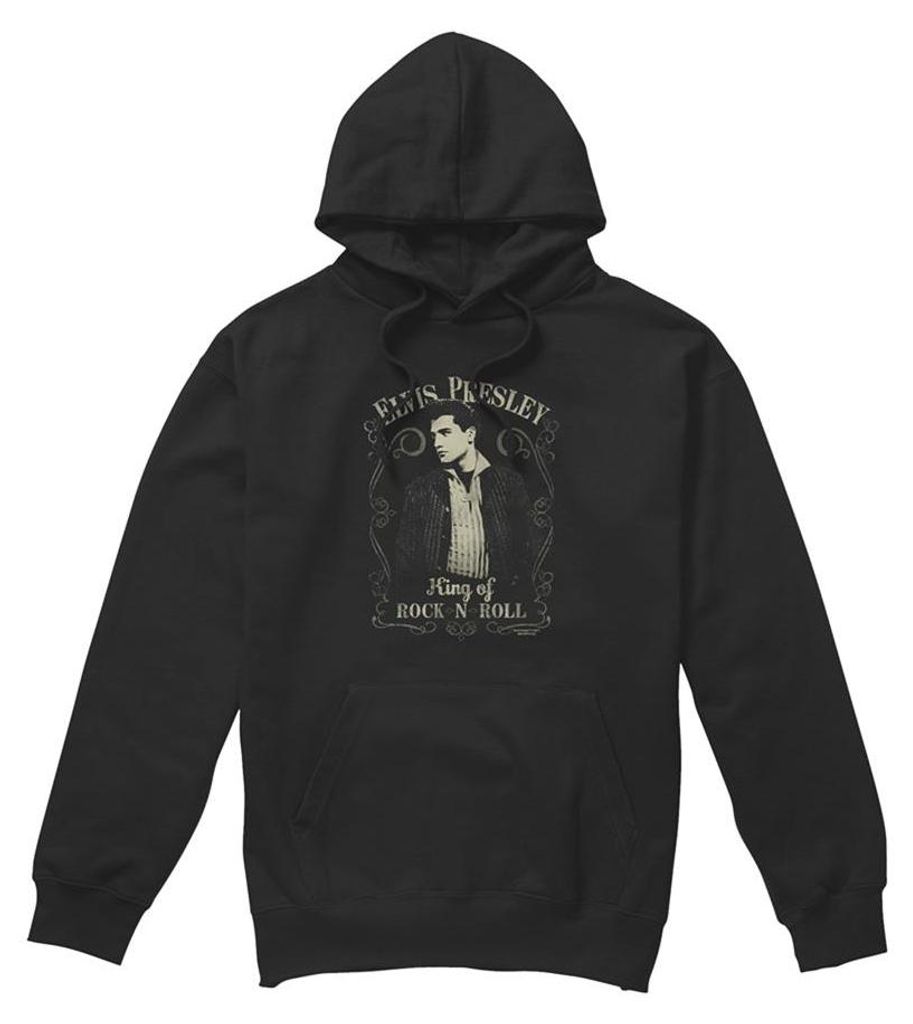 Elvis Presley - "Rock Legend" Kapuzenpullover für Herren/Damen Uni TV32812 (M) (Schwarz)