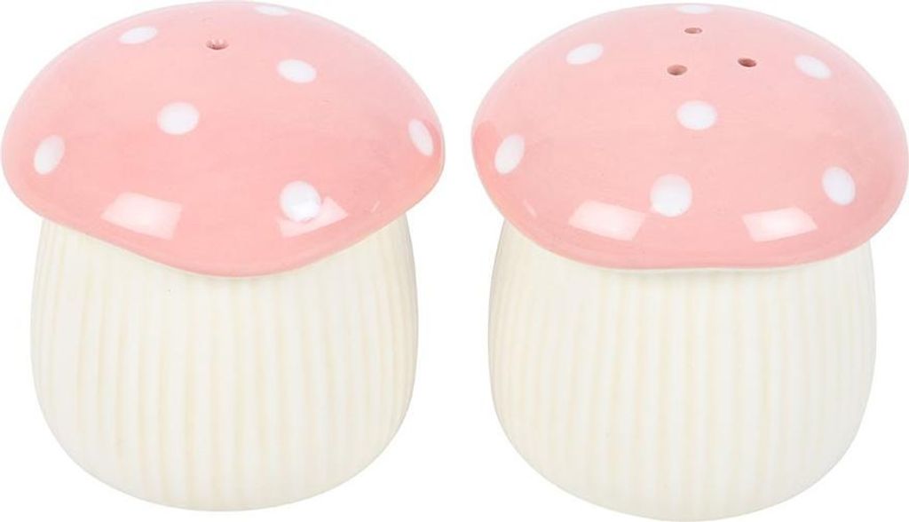 Something Different - Pilz-Salz- und Pfefferstreuer, Keramik SD10383 (Einheitsgröße) (Weiß/Pink)