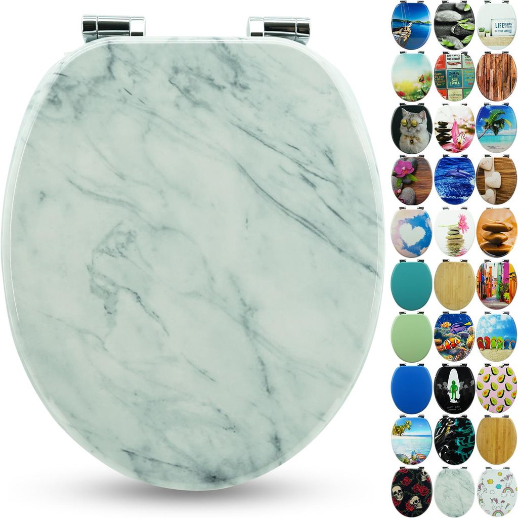 Sanfino® Premium WC Sitz "Marmor" hochwertiger Produktbild 