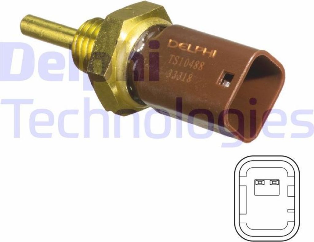 DELPHI TS10488 Kühlmitteltemperatursensor OE 46520384 kompatibel mit Seicento, Multipla, Marea