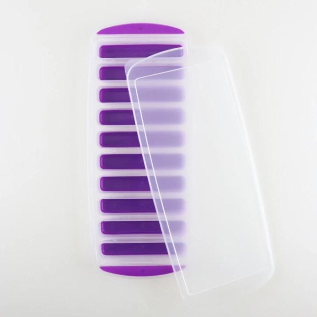 Eiswürfelform - Stabförmig - Lila - 2er Set - Ice Cube Mold - Eiswürfelbereiter - Eiswürfelform - Eiswürfelmaschine - Eiswürfelform mit Deckel
