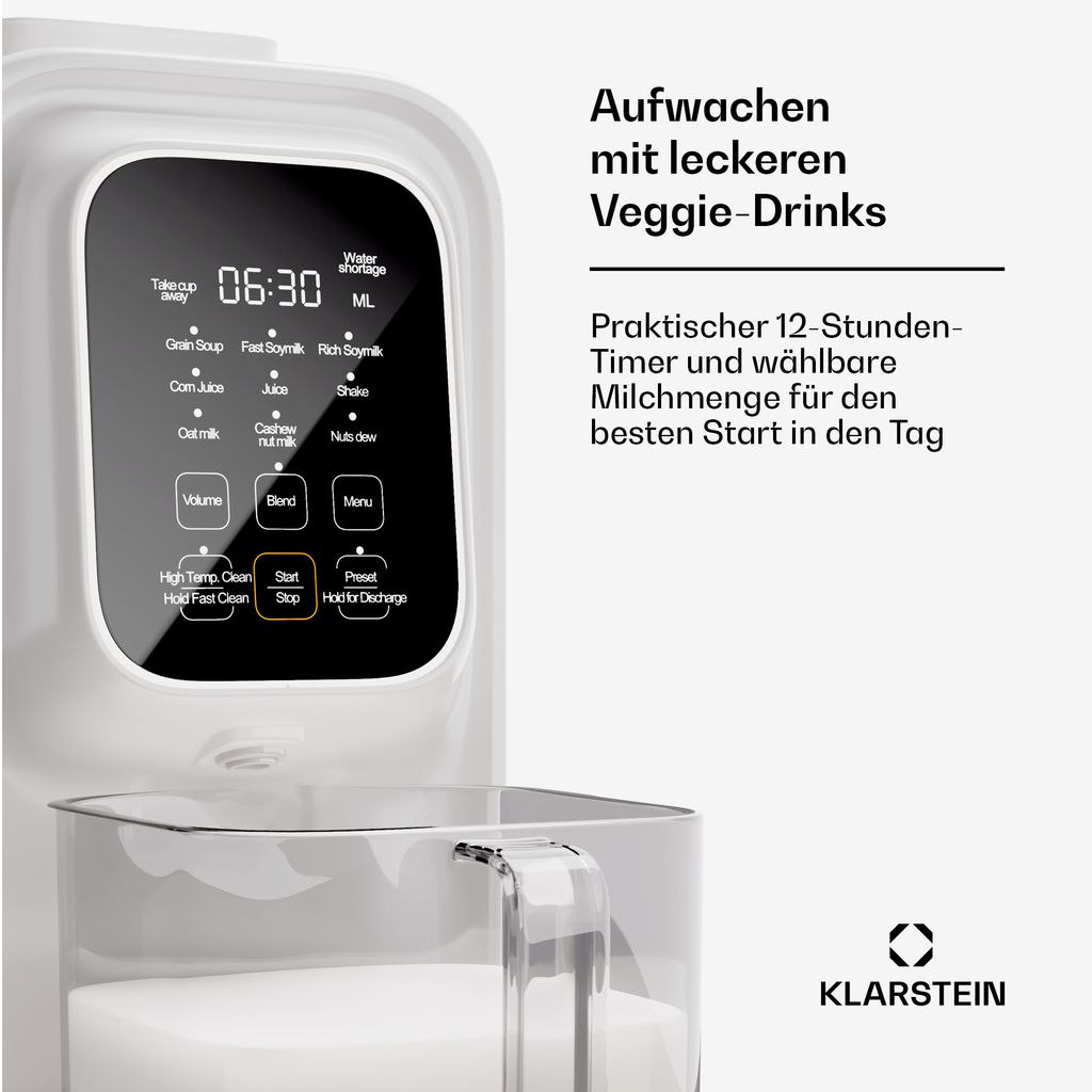 Klarstein Pflanzendrinkbereiter, Digitale Sojadrink Produktbild 5