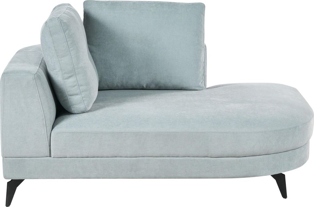 BELIANI Chaiselongue Linksseitig Hellblau Chenille Stoff mit Dekokissen Armlehnen Tiefer Sitzfläche Modern Wohnzimmer Récamiere Liegesofa