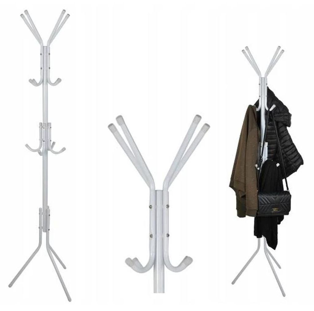 RUHHY 23814 Wieszak stojący 170 cm biały Zdjęcie produktu 