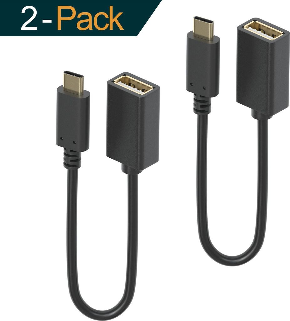USB-OTG Adapter Kabel 2er Pack USB Typ A auf USB Typ C