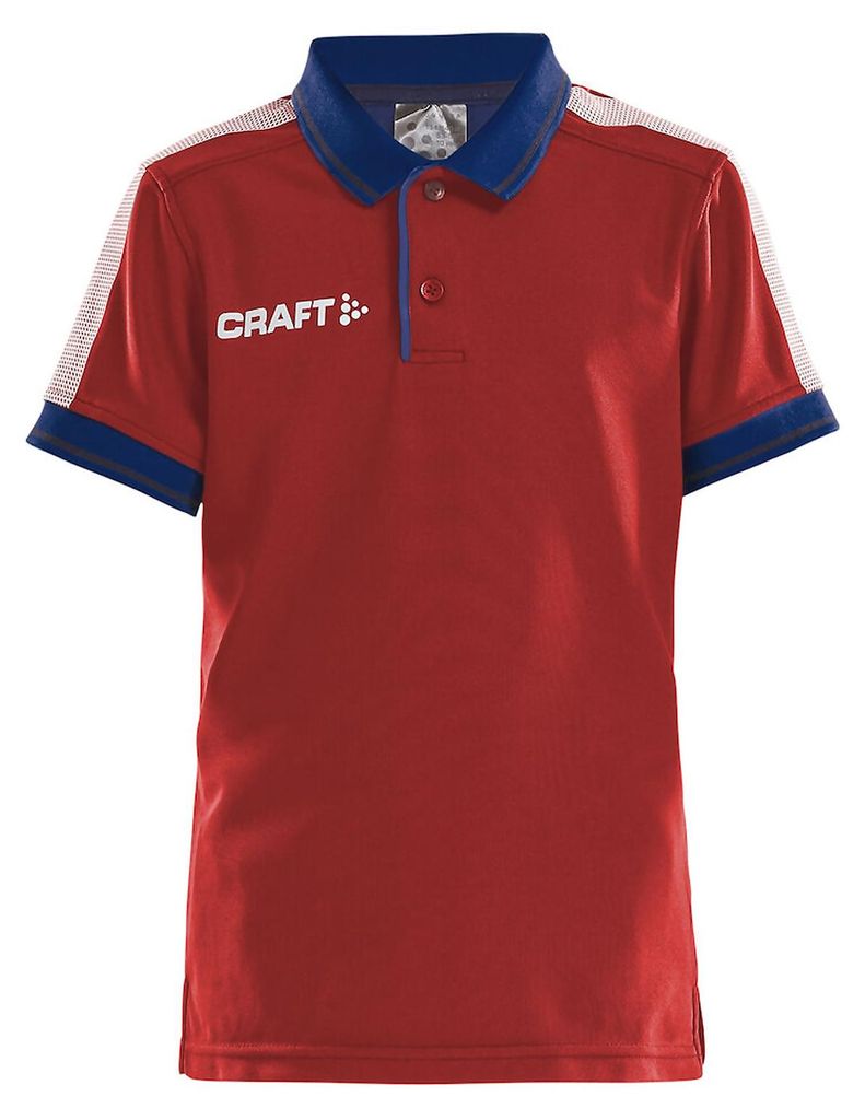 CRAFT Pro Control Poloshirt JR Bright Red/Navy 146/152 Produktbild 