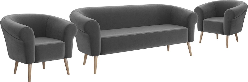 MEBLINI Mini Sofa Set 3-1-1 für Wohnzimmer - Mini Lounge für fünf Personen - Küchensofa - Sofa Klein - Sitzgarnitur - Polstergarnitur - Sofagar...
