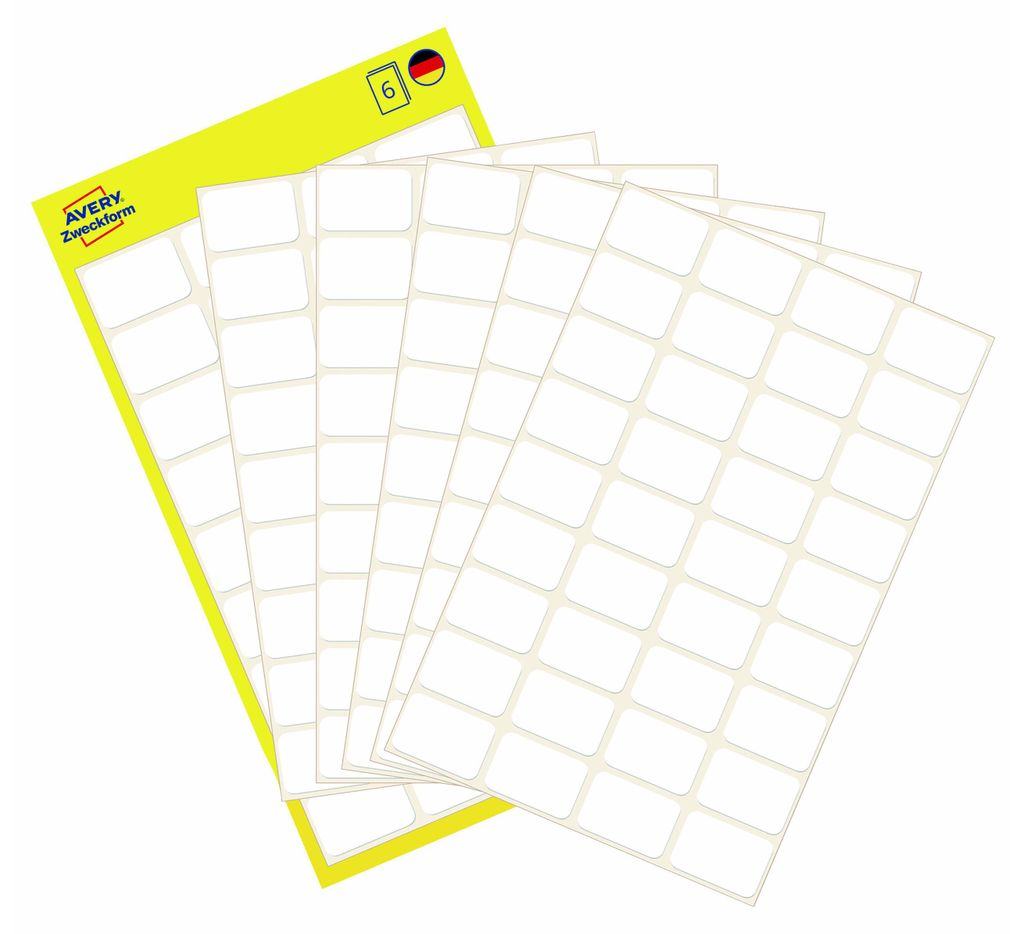 Avery Zweckform 3042, Vielzweck-Etiketten, 18 x 12 mm, 216 Produktbild 