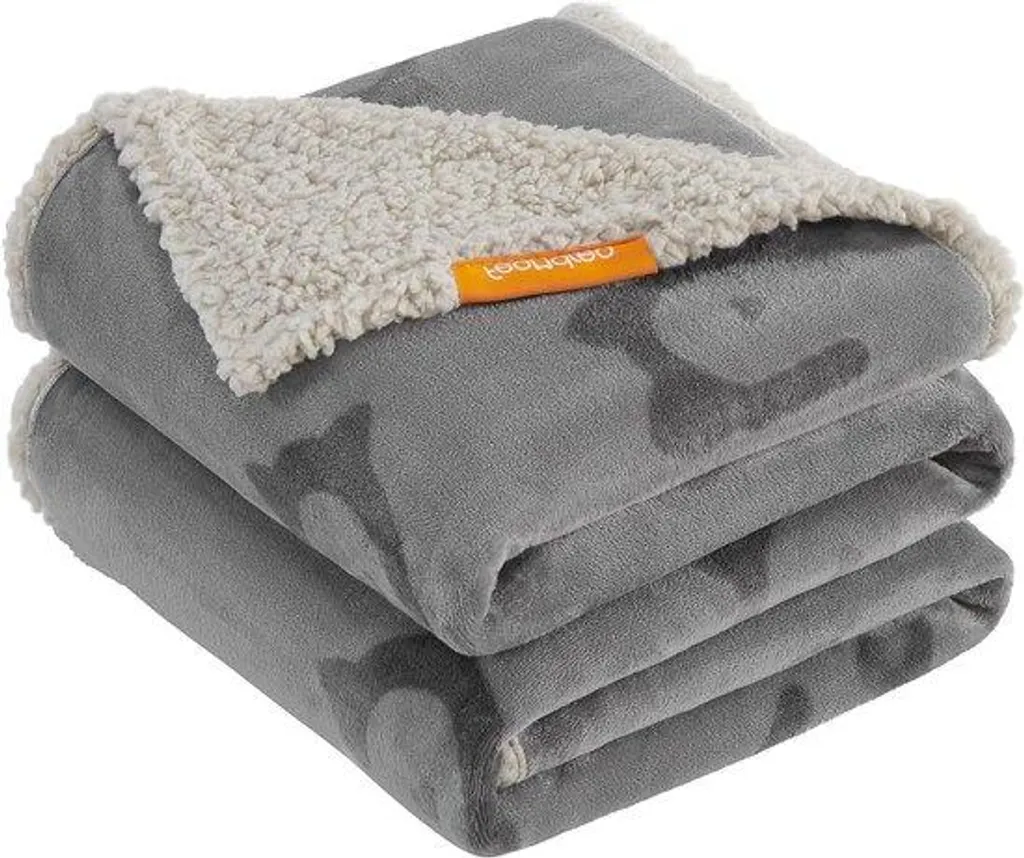 Couverture polaire imperméable pour chiens et chats gris - Plaid 100x150cm