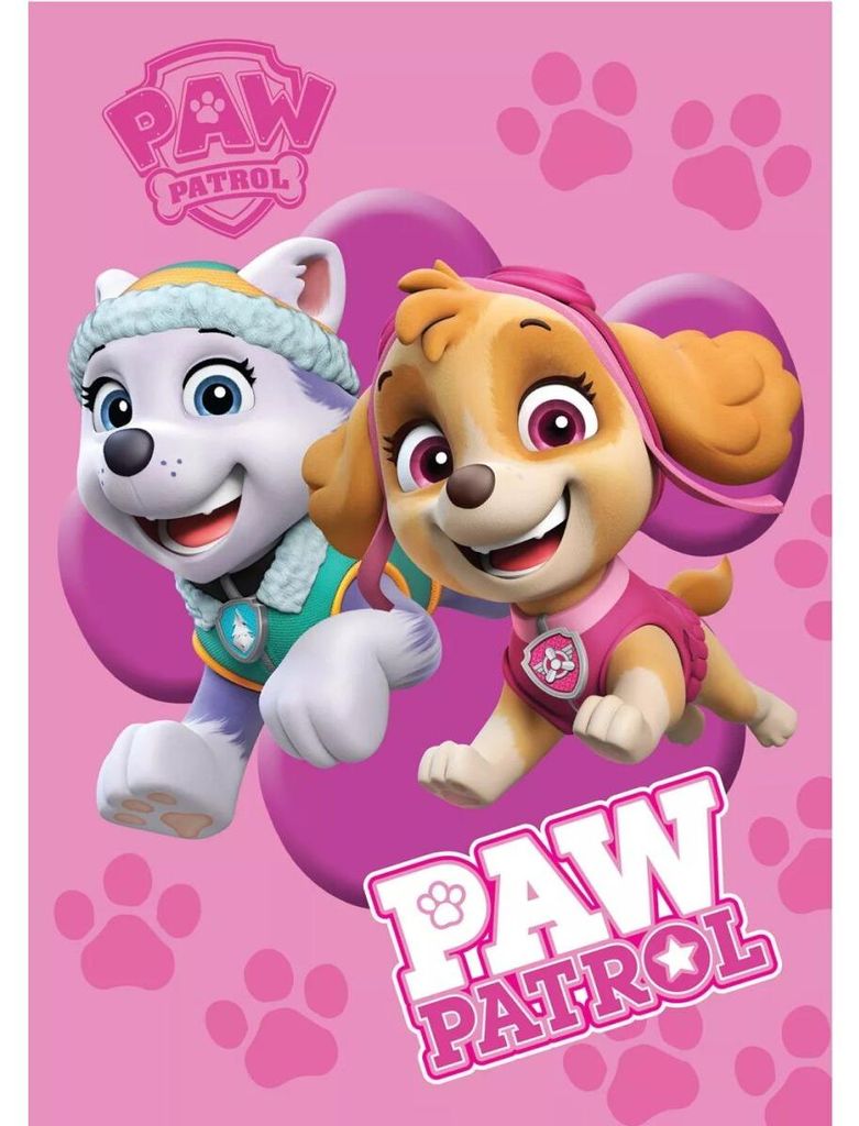 Paw Patrol Fleecedecke Schmusedecke Kuscheldecke rosa 100 x Produktbild 