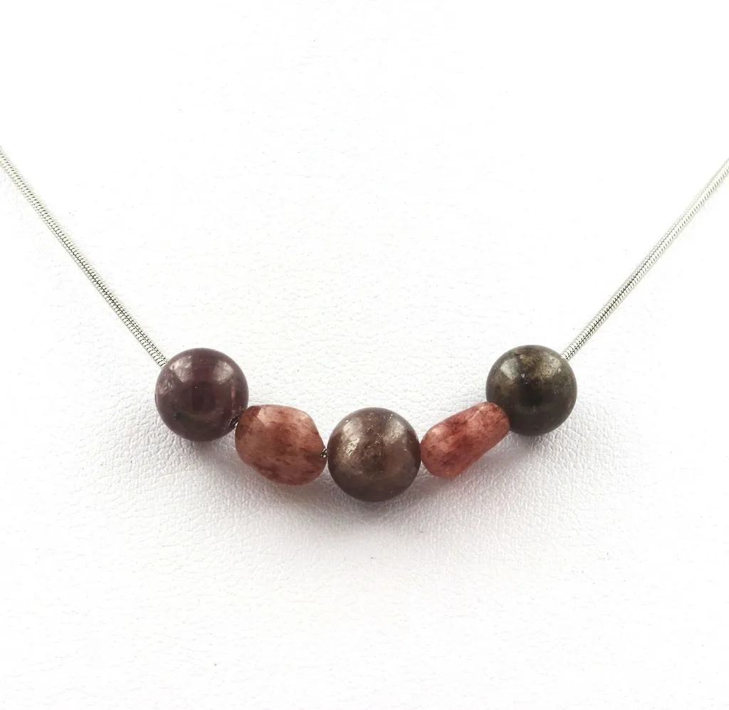 Collier en rubis naturel Mogok et Brésil 8mm pour mariage et réception