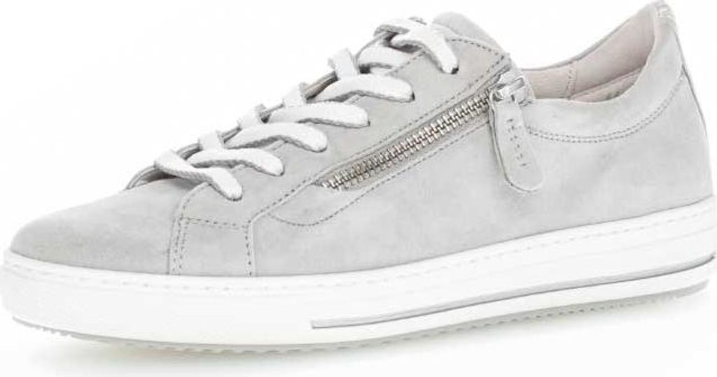 Gabor Comfort Sneaker - Hellgrau Leder : 38 : Normal Größe: 38 Weite: Normal