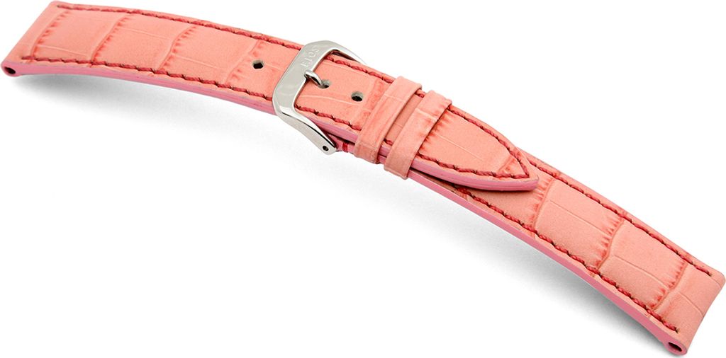 Happel Lederband Jackson 20mm rosa mit Alligatorprägung
