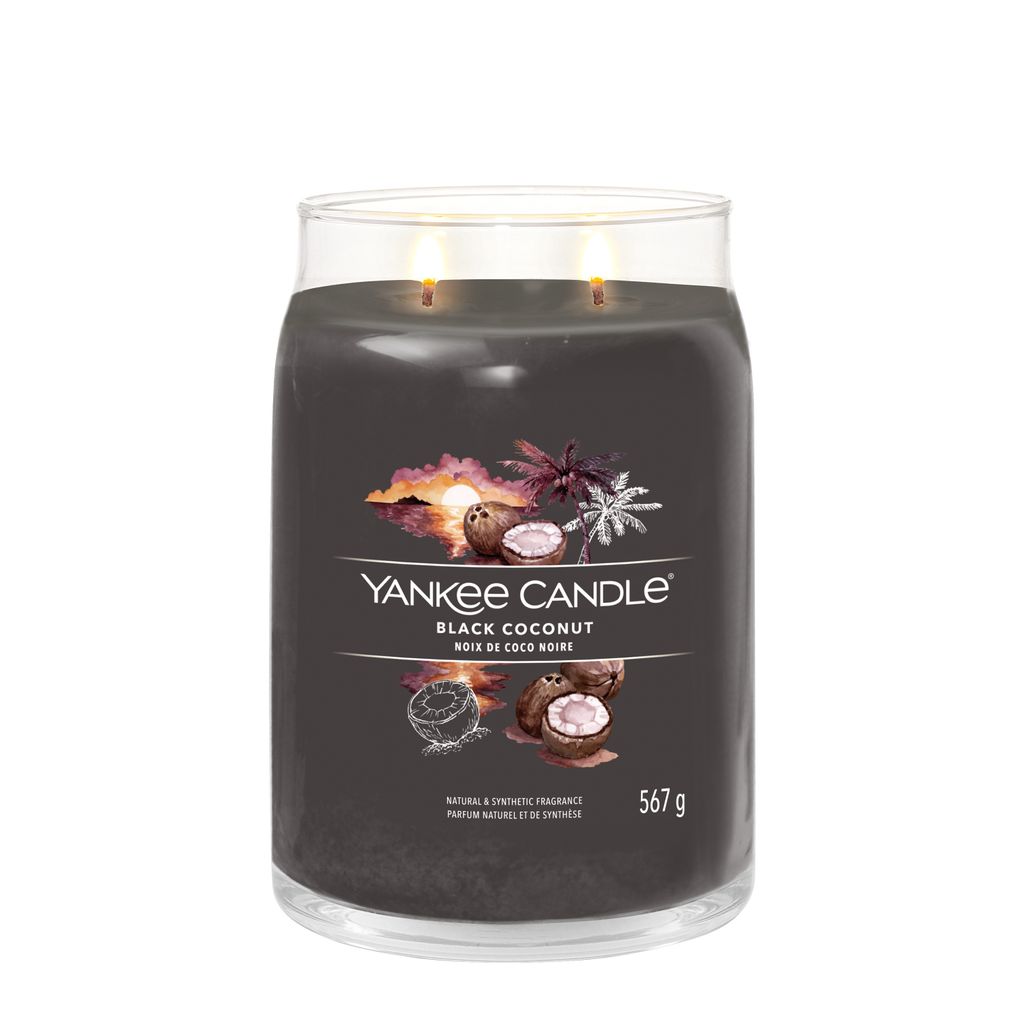 Yankee Candle Black Coconut candela profumata 566 g Décor grande Yankee Candle Black Coconut candela profumata 566 g Décor grande