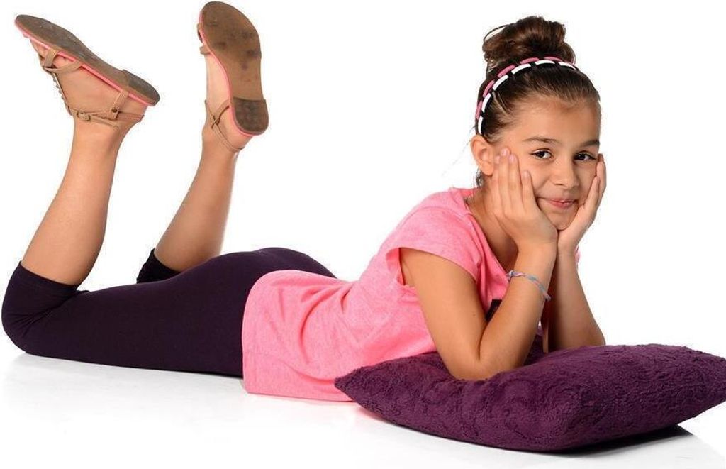 Kinder 3/4 Leggings in 22 Farben Baumwolle; Pflaume 116