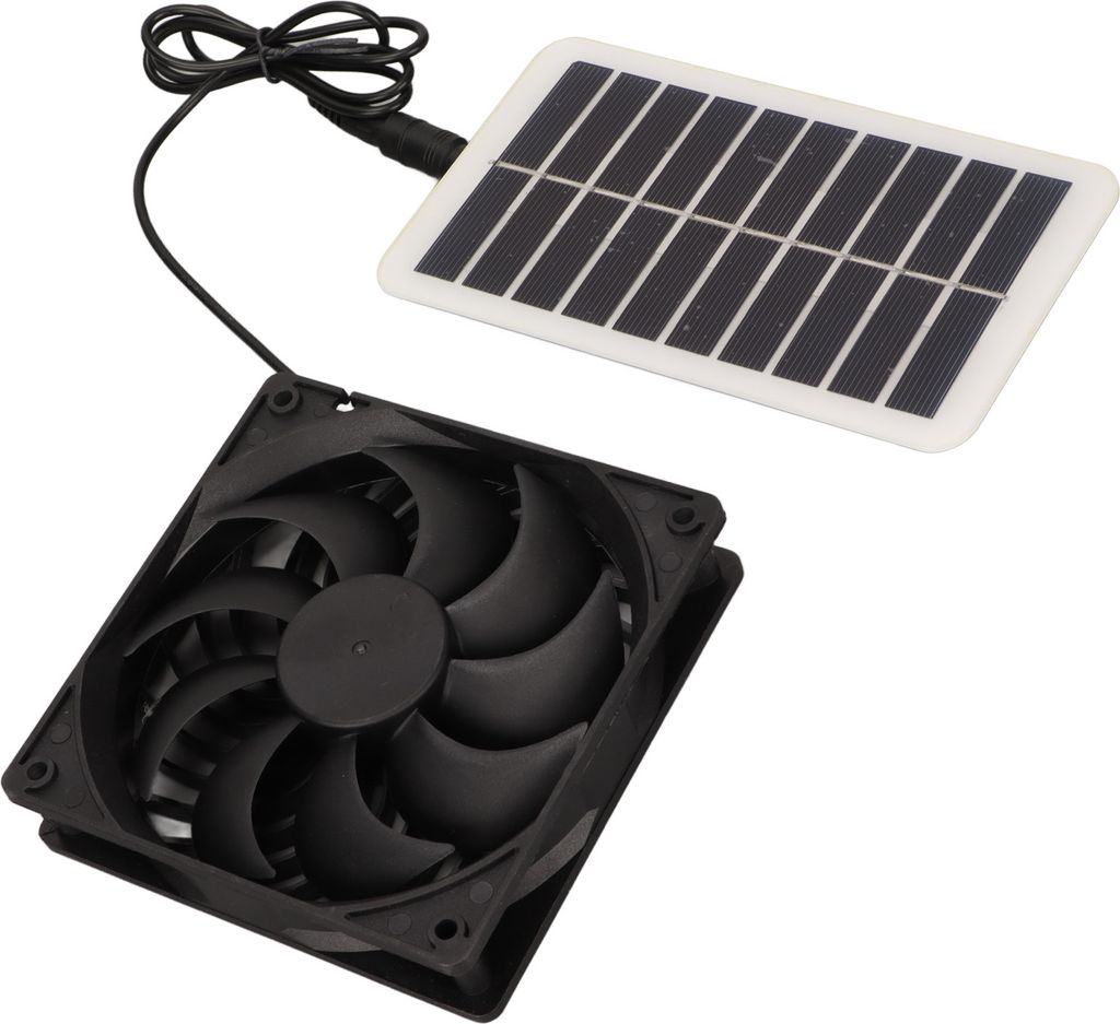 Ventilateur d'extraction d'air avec panneau solaire, 15 W, Image du produit 