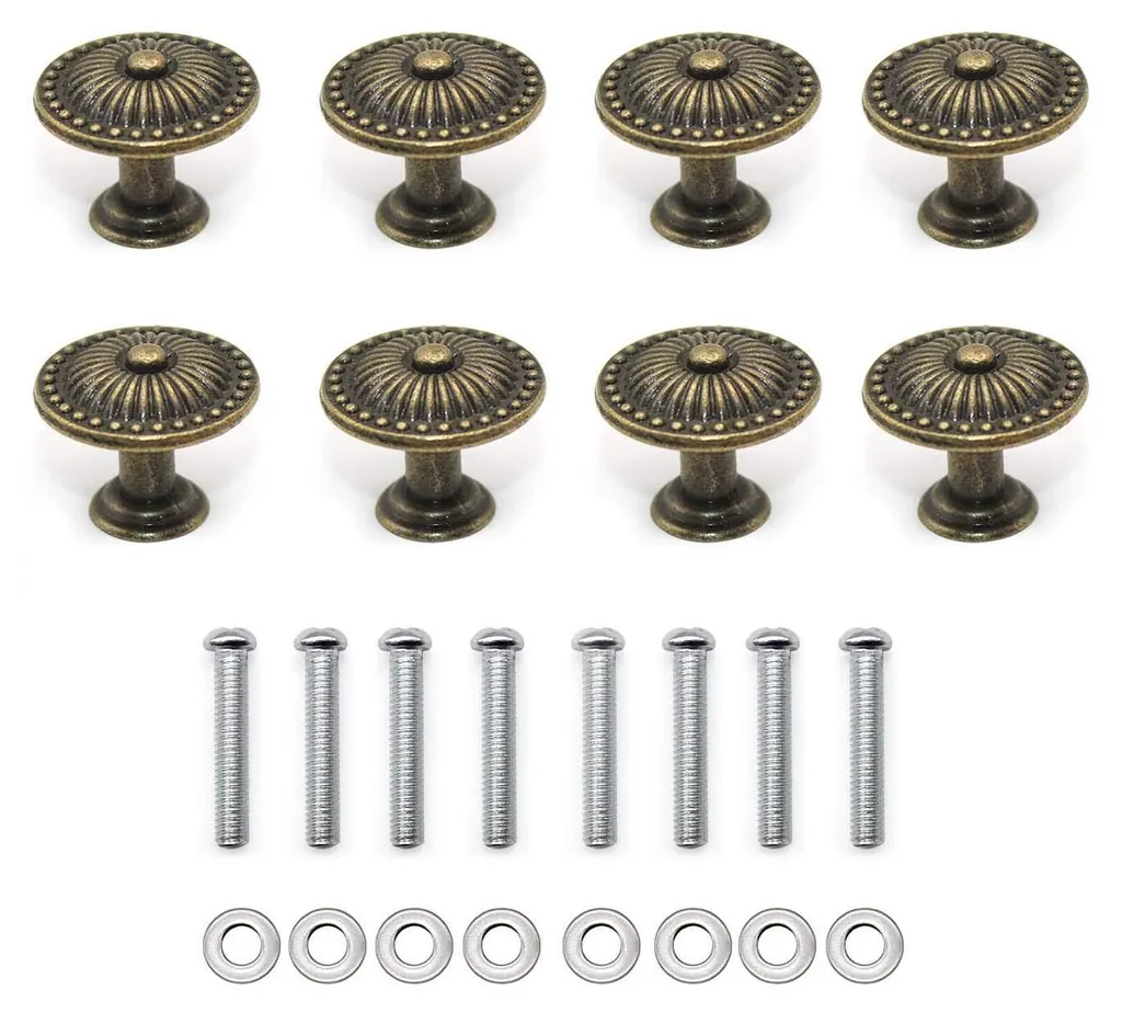 Bouton de tiroir cuisine et salon en bronze lot de 8 pour rénovation déco