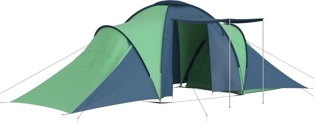 vidaXL Campingzelt 6 Personen Blau und Grün