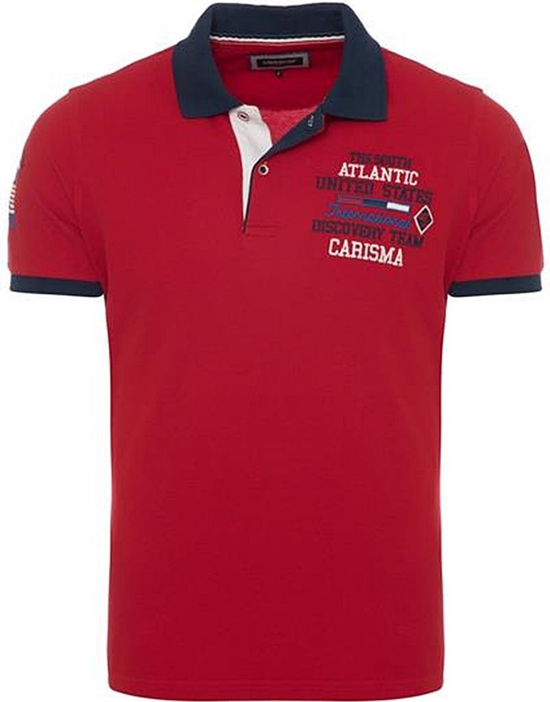 Brandneu Designer Poloshirt CARISMA Rot CRM4664 L
